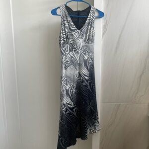 Elegant Navy and White Women's Dress